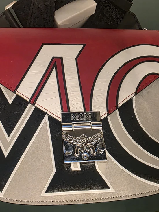 Limited Editions MCM Leather Crossbody/Shoulder Bag in Red, White & Black - Picture 2 of 9